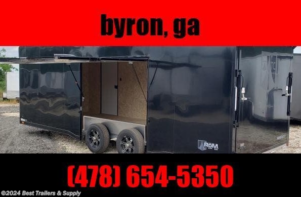 2024 ATC Trailers 8 X 24 ROM 300 b;acl bl;ackout carhauler trailers available in Byron, GA