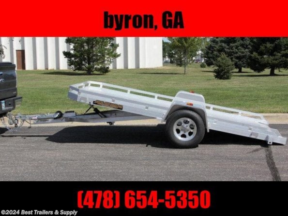 2024 Aluma 7712H Tilt single axle trailer mag wheels available in Byron, GA