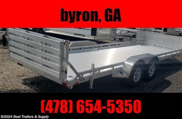 2024 Aluma 7818 18 ft carhauler aluminum trailer atv utv motor cyc available in Byron, GA