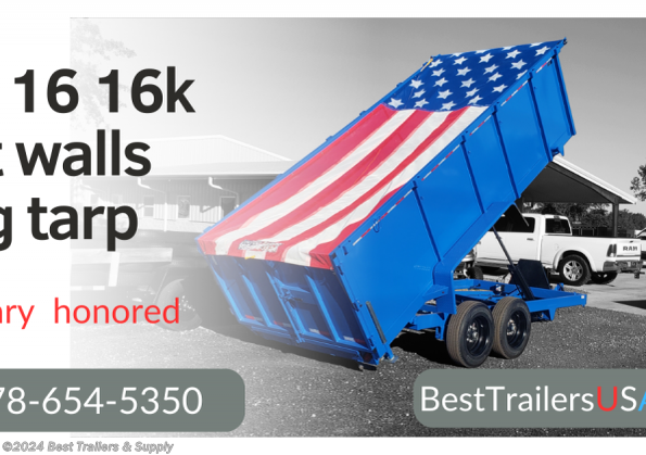 2023 Down 2 Earth 7x16 48 high side 16k equipment dump trailer available in Byron, GA