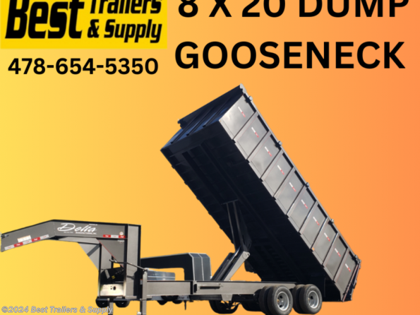 2024 Delta 8X20 10 ton dump trailer gooseneck  24 yard dumpst available in Byron, GA