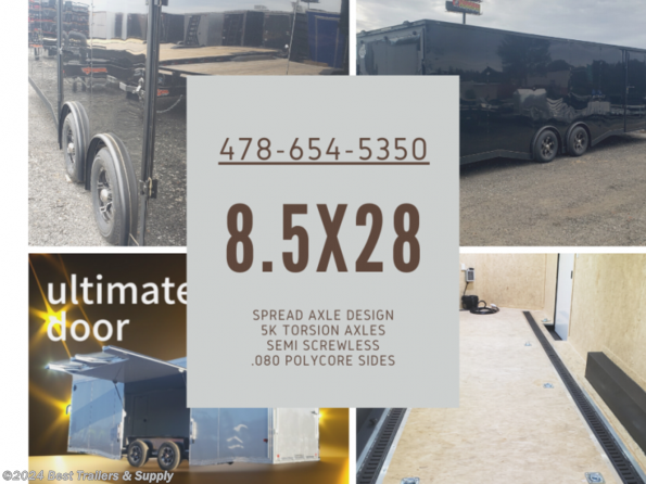 2024 Covered Wagon 8.5x28 10k Enclosed Carhauler w/ Ramp door trailer available in Byron, GA