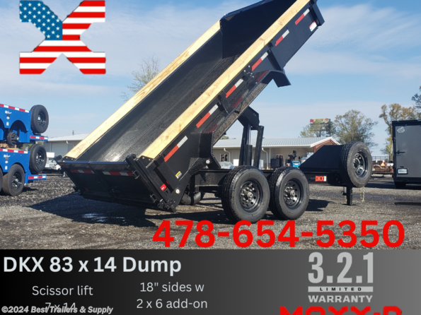 2024 MAXX-D DKX8314 dump trailer 7x 14 available in Byron, GA
