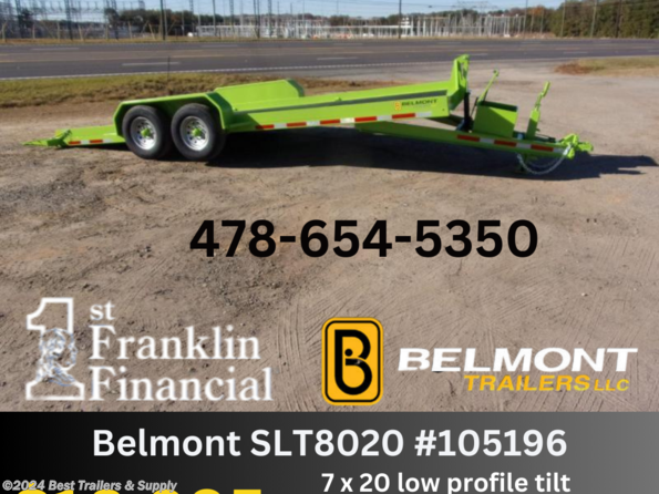 2022 Belmont equipment 80x20 14k Hydraulic tilt deck trailer lo available in Byron, GA