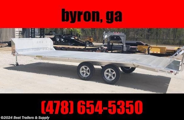 2024 Aluma 1020 bt 102x20 aluminum flatbed trailer atv utv Special available in Byron, GA
