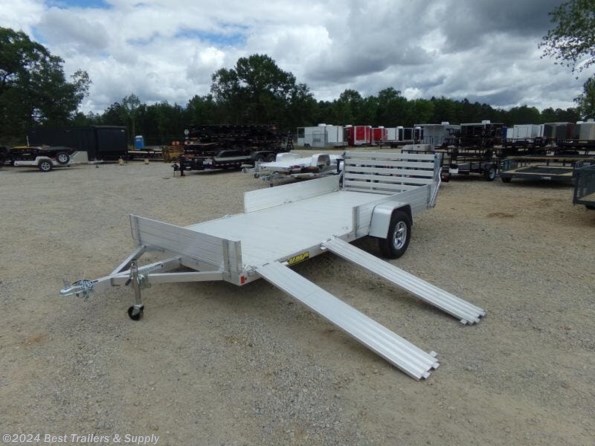 2024 Aluma 8114 BT SR side load aluminum trailer atv utv motor cyc available in Byron, GA