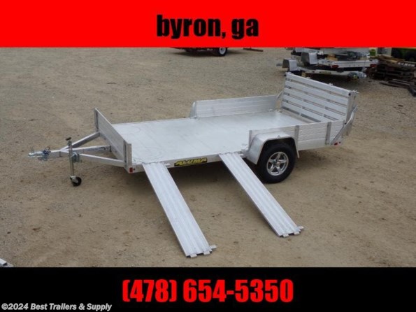 2024 Aluma 8112 BT SR side load aluminum trailer atv utv motor cyc available in Byron, GA