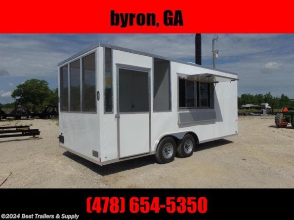 2023 Rock Solid Cargo 8X22 Concession trailer w screened in porch 8.5x22 available in Byron, GA