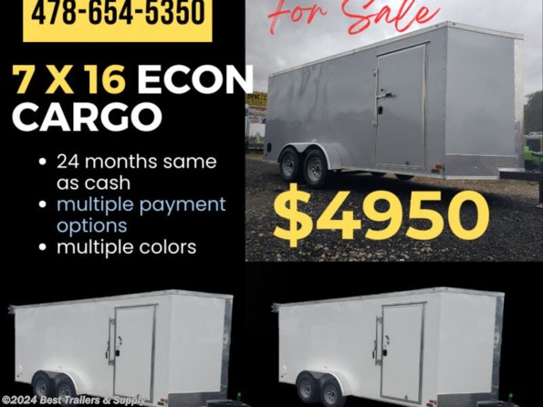 2024 Nationcraft 7x16 economy cargo trailer available in Byron, GA