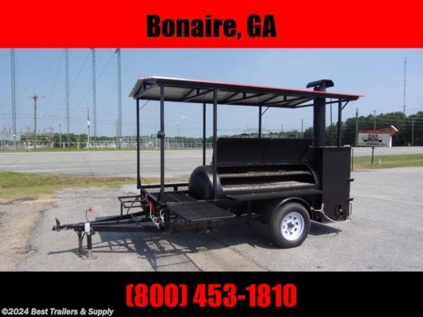 2021 Bubba Grills 250R510 Reverse Flow BBQ smoker trailer with roof available in Byron, GA