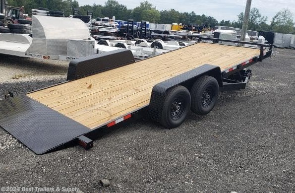 2024 Down 2 Earth 82x20 10k Power Tilt Wood Deck car hauler equipmen available in Byron, GA