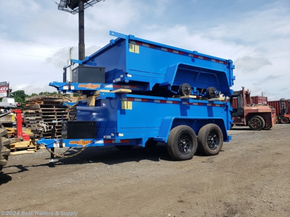 2024 Down 2 Earth 6x10 blue 7k small dump trailer landscape available in Byron, GA