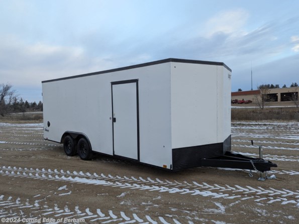 2024 Cargo Express 8.5x20 cargo White/ black trim available in Perham, MN