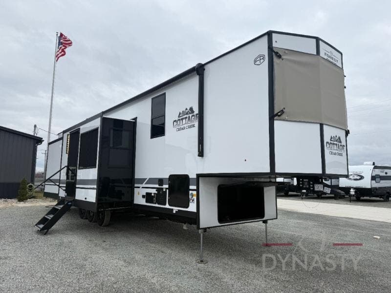 New 2026 Forest River Cedar Creek Cottage Fifth Wheels 413FWC available in Bunker Hill, Indiana