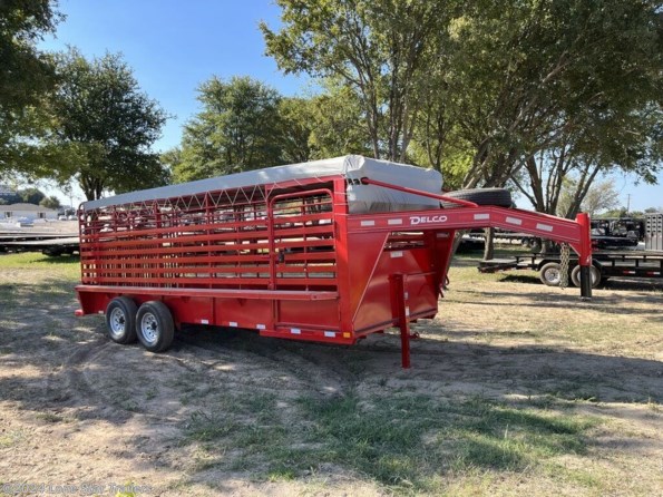 2024 Delco | 68x20 |(B8) GN Bartop Stock | 2-7k Axle | Red | available in Lacy Lakeview, TX