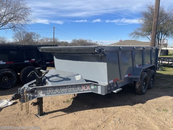 2024 RawMaxx | 7x14x3 | LPX Dump | 2-7k Axles | Gray | 3 Way Ga available in Lacy Lakeview, TX