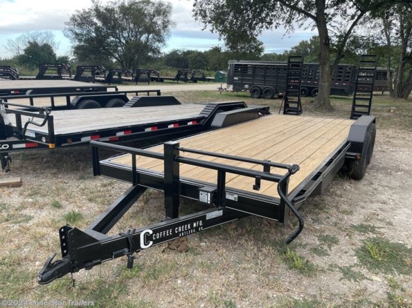 2024 Coffee Creek | 7x20 | Equipment Car Hauler | 2-7k Axles | Black available in Lacy Lakeview, TX