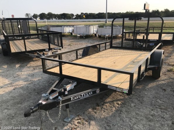 2024 East Texas Trailers | 6x12 | Utility Angletop | 1-3.5k Axle | Black | available in Lacy Lakeview, TX