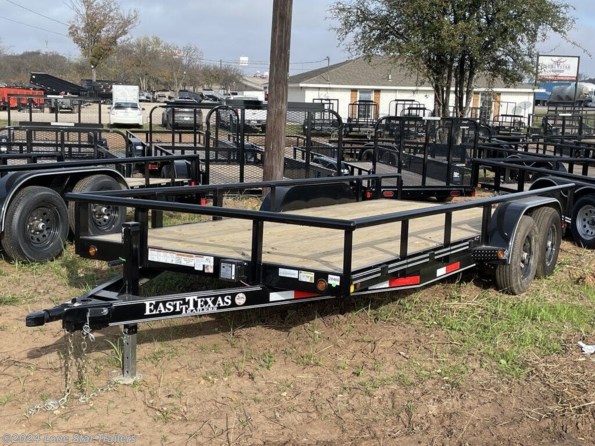 2024 East Texas Trailers | 7x18 | Utility Pipetop | 2-6k Axles | Black | Sl available in Lacy Lakeview, TX