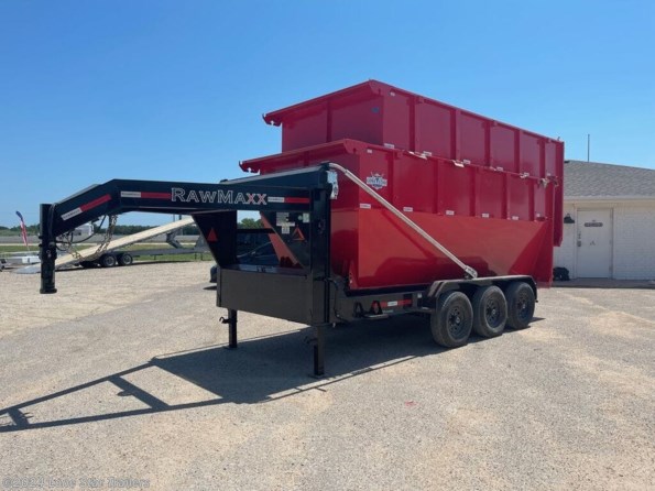 2024 RawMaxx | 7x16 | GN Roll Off Dump | 3-7k Axles | RED | 3 B available in Lacy Lakeview, TX