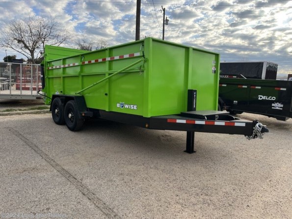 2024 BWISE | 7x16x4 | Ultimate Dump | 2-7k Axles | Green available in Lacy Lakeview, TX