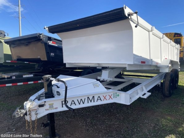 2024 RawMaxx | 7x16x3 | LPX Dump | 2-7k Axles | White | 3 Way G available in Lacy Lakeview, TX