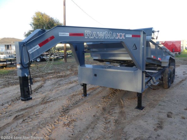 2024 RawMaxx | 7x14x2 | LPX GN Dump | 2-7k Axles | Grey | 2 Way available in Lacy Lakeview, TX