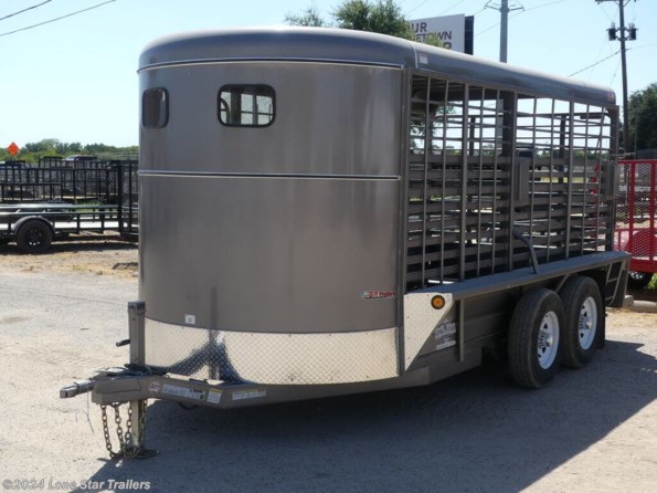 2024 GR | 68x16 | BP LiveStock | 2-52K Axles | Grey |  Rea available in Lacy Lakeview, TX