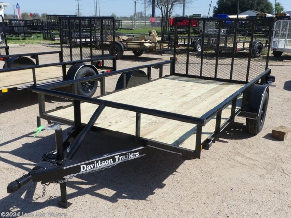 2024 Davidson Trailers | 6.5x12 | Utility Pipetop | 1-35k axle | Black | available in Lacy Lakeview, TX