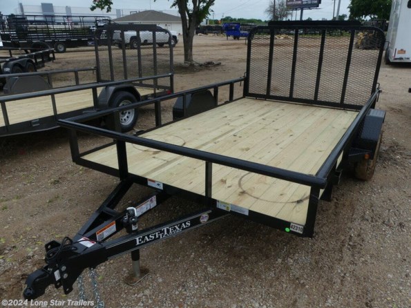 2024 East Texas Trailers | 7x12 | Pipetop Utility | 1-35k axle | Black | Ta available in Lacy Lakeview, TX