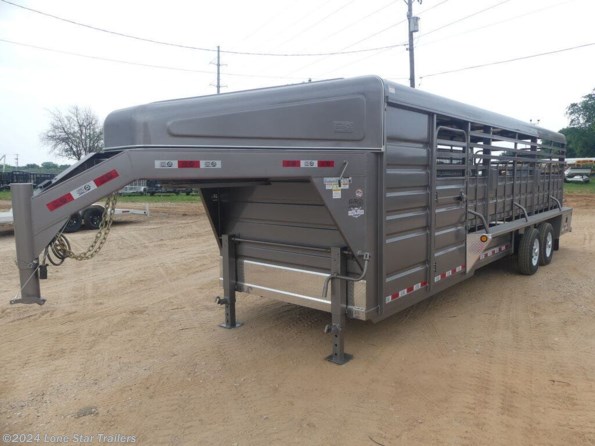2024 GR | 68x26 | GN Livestock | 2-7k axles | Grey | Butte available in Lacy Lakeview, TX