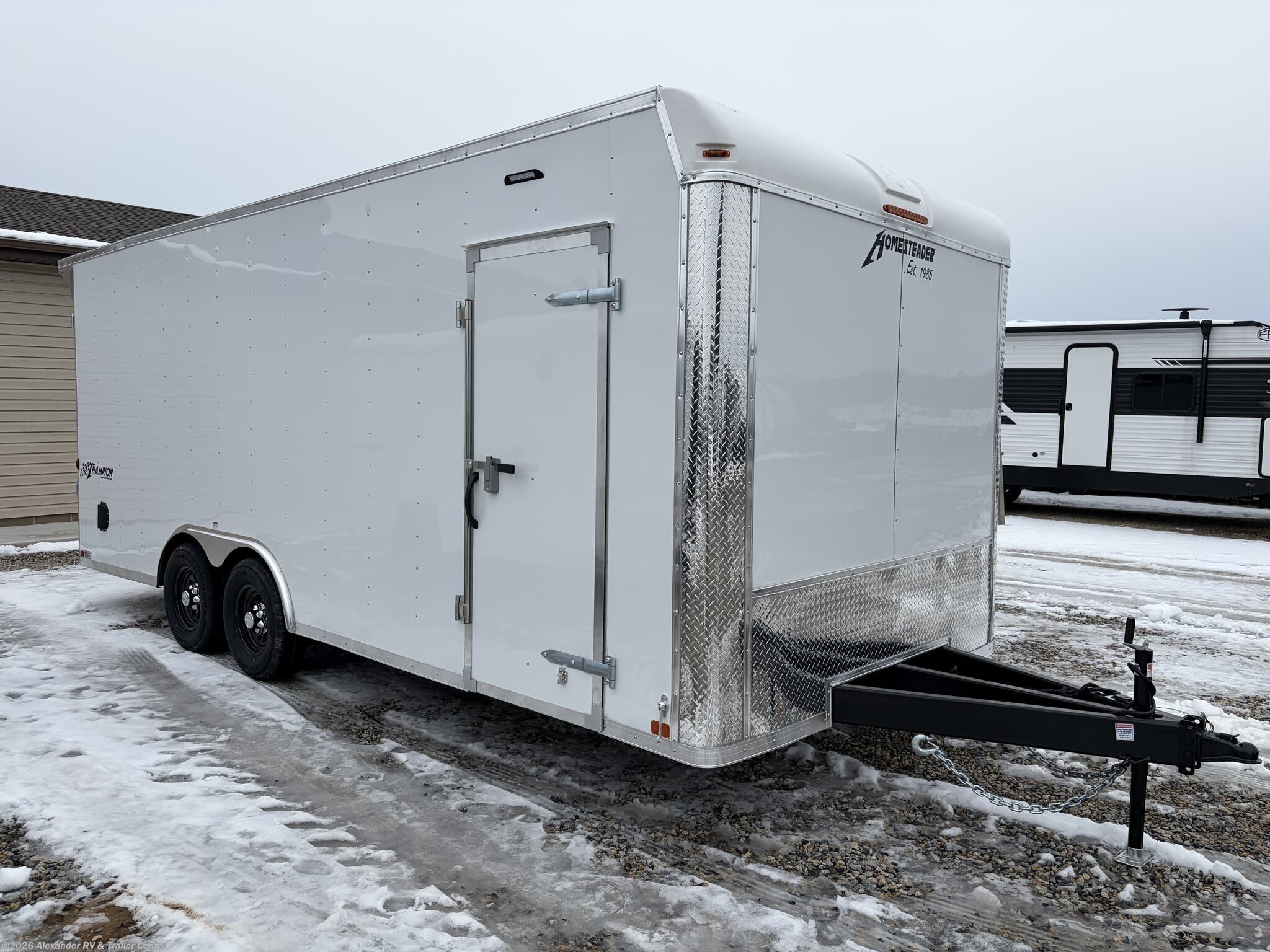 New 2026 Homesteader  8.5X20 CHAMPION /REAR SPOILER, POLYCOR SKIN available in Clayton, Delaware