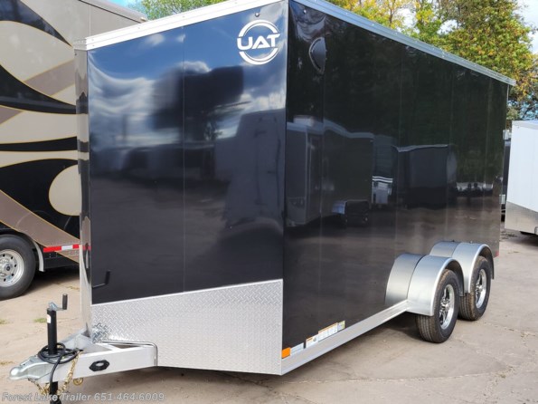 2023 United Trailers UAT 7x16 7'h TA 7k Aluminum Enclosed Trailer Ramp available in Forest Lake, MN
