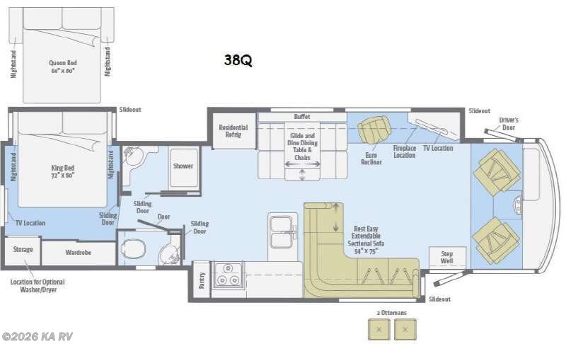 Used 2015  Winnebago Adventurer 38Q by Winnebago from KA RV in Desert Hot Springs, CA