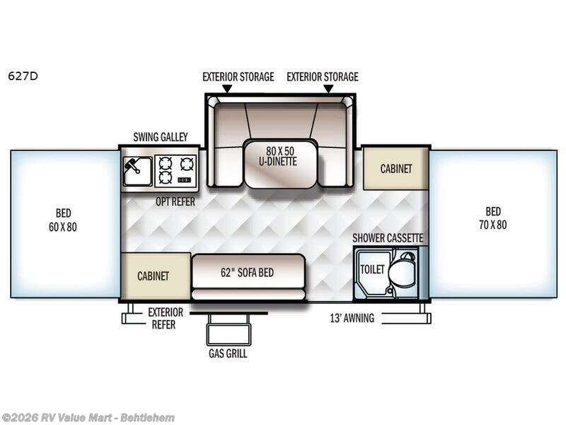 Used 2017 Forest River Flagstaff Classic 627D available in Bath, Pennsylvania