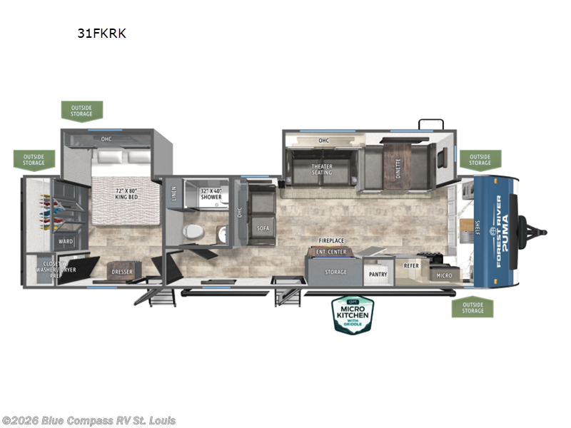 Used 2026 Forest River Puma 31FKRK available in Eureka, Missouri
