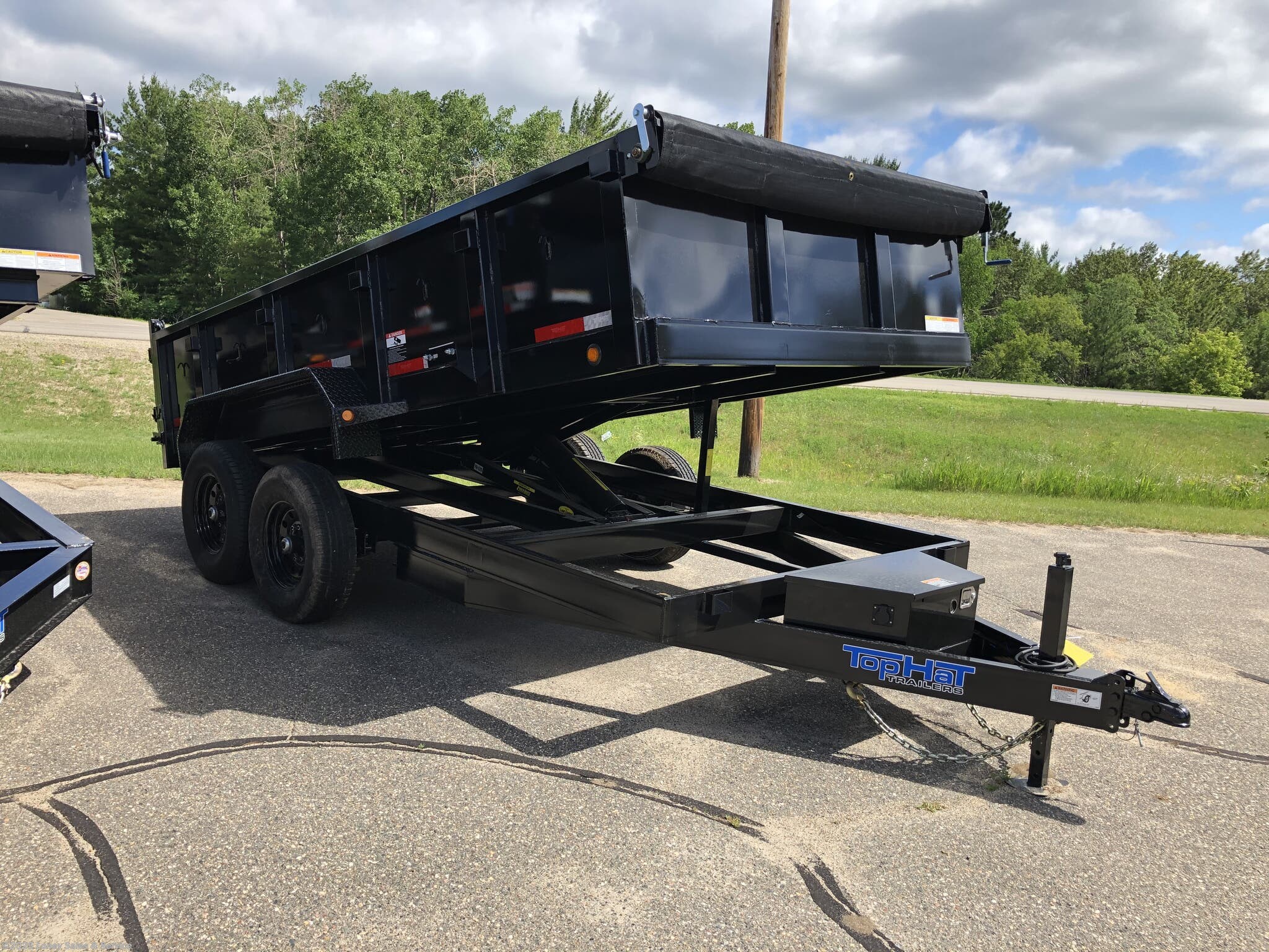 Dump 2020 Top Hat DUMP TRAILER WITH TARP 14X83" TrailersUSA
