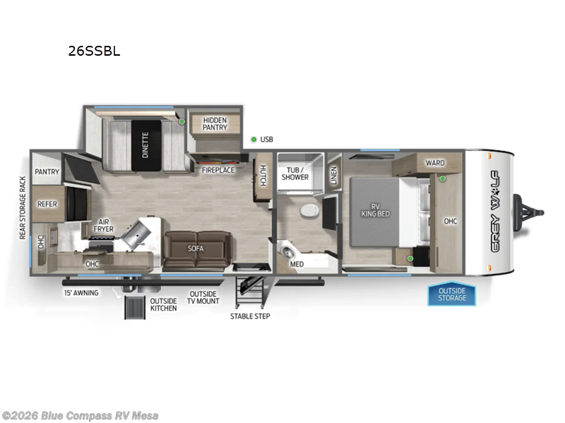 New 2026 Forest River Cherokee Grey Wolf Black Label 26SSBL available in Mesa, Arizona