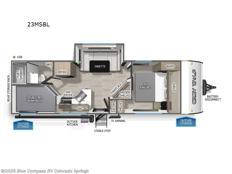 New 2026 Forest River Cherokee Grey Wolf Black Label 23MSBL available in Colorado Springs, Colorado