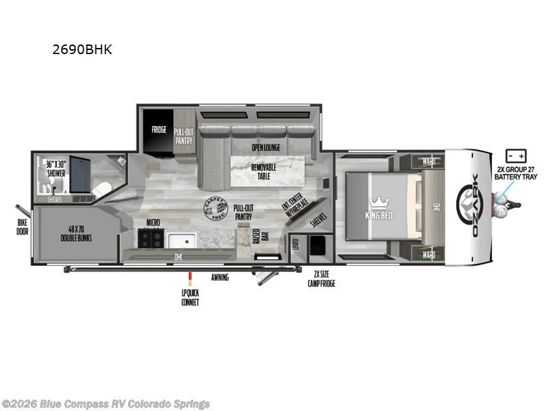 Used 2025 Forest River Ozark 2690BHK available in Colorado Springs, Colorado