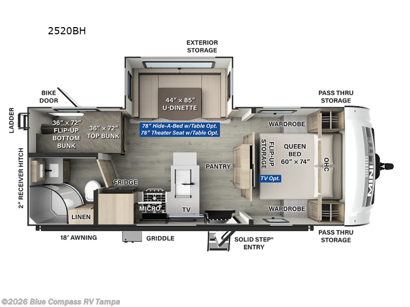 Used 2025 Forest River Rockwood Mini Lite 2520BH available in Dover, Florida