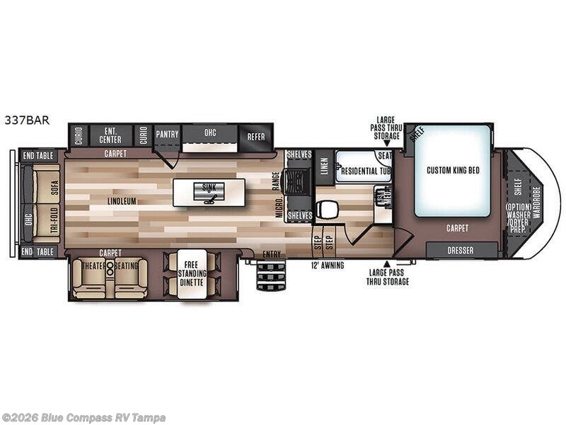 Used 2018 Forest River Wildwood Heritage Glen 337BAR available in Dover, Florida