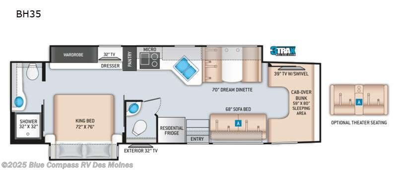 Used 2021 Thor Motor Coach Omni BH35 available in Altoona, Iowa