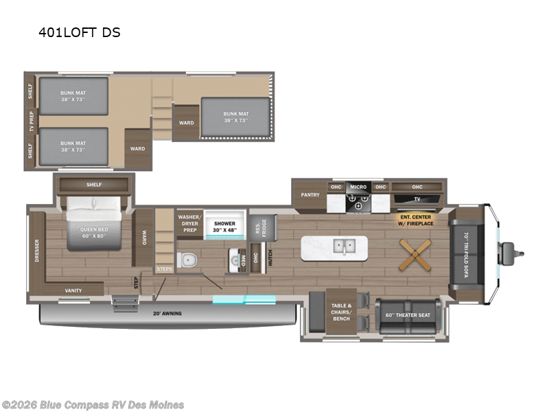 New 2026 Jayco Jay Flight Bungalow 401LOFT DS available in Altoona, Iowa