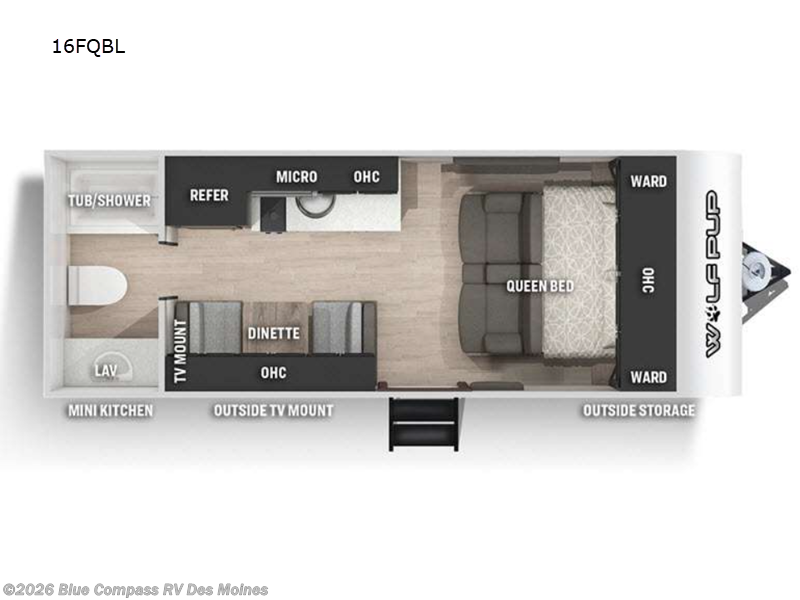Used 2022 Forest River Cherokee Wolf Pup Black Label 16FQBL available in Altoona, Iowa