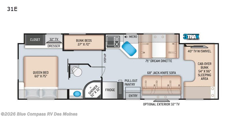 Used 2020 Thor Motor Coach Four Winds 31E available in Altoona, Iowa