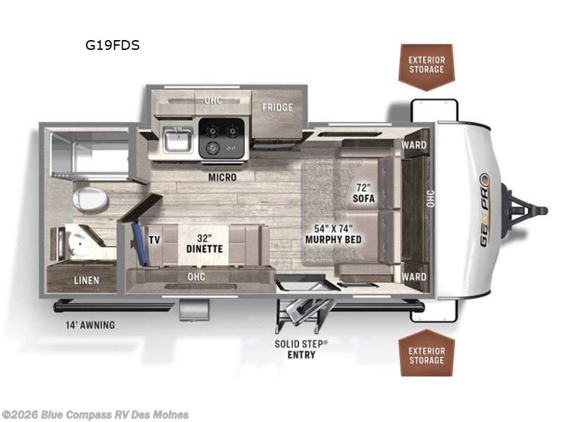 Used 2023 Forest River Rockwood Geo Pro G19FDS available in Altoona, Iowa