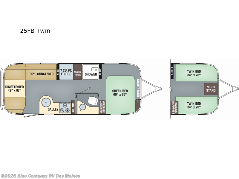 Used 2025 Airstream Trade Wind 25FB Twin available in Altoona, Iowa