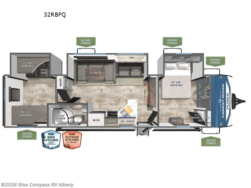 New 2027 Forest River Puma 32RBFQ available in Latham, New York