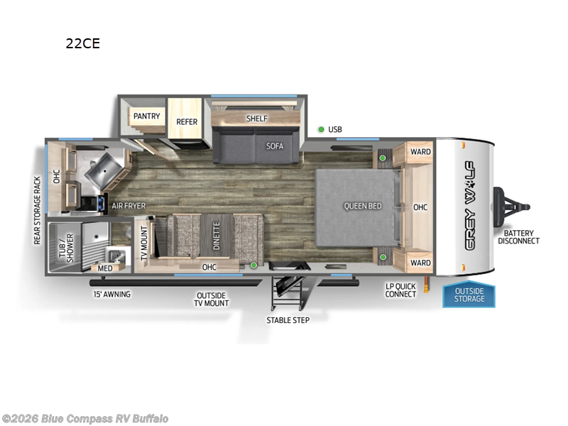 Used 2024 Forest River Cherokee Grey Wolf 22CE available in West Seneca, New York